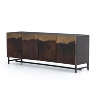 Stormy Media Console - Modern Iron Finish Design