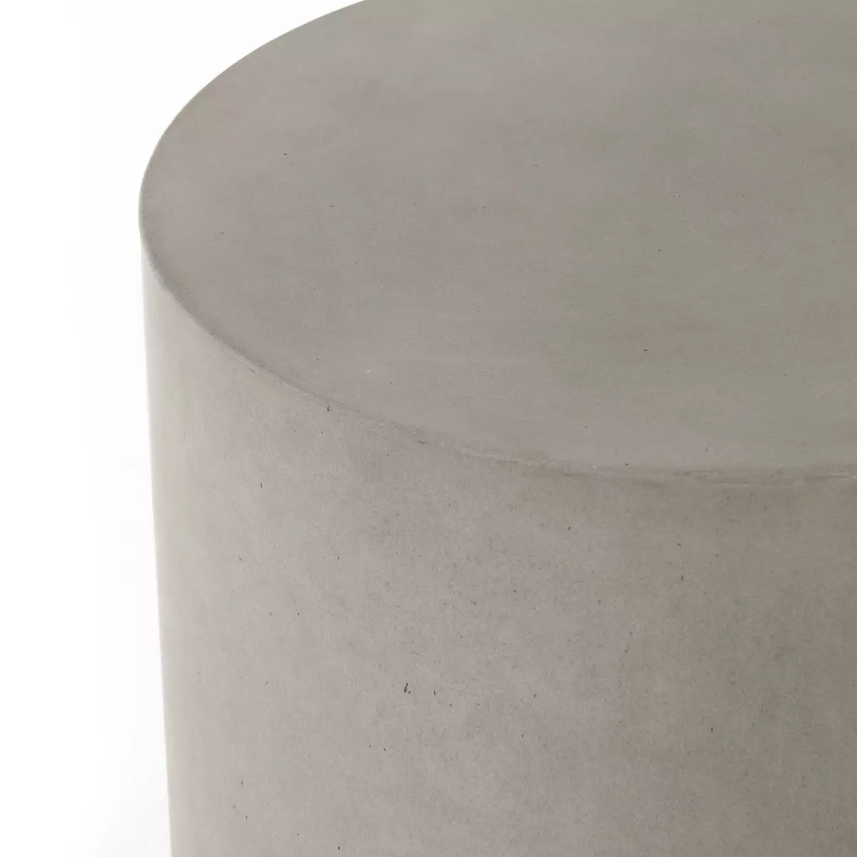 Ivan Round End Table Grey Concrete Four Hands