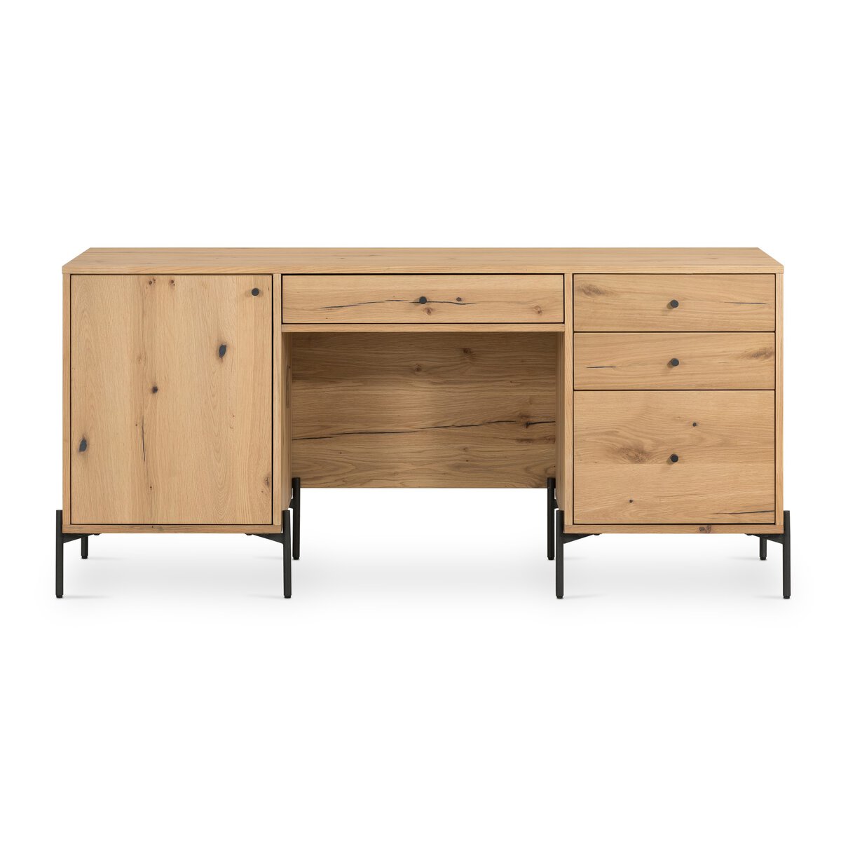 Eaton Executive Desk Light Oak Resin Four Hands