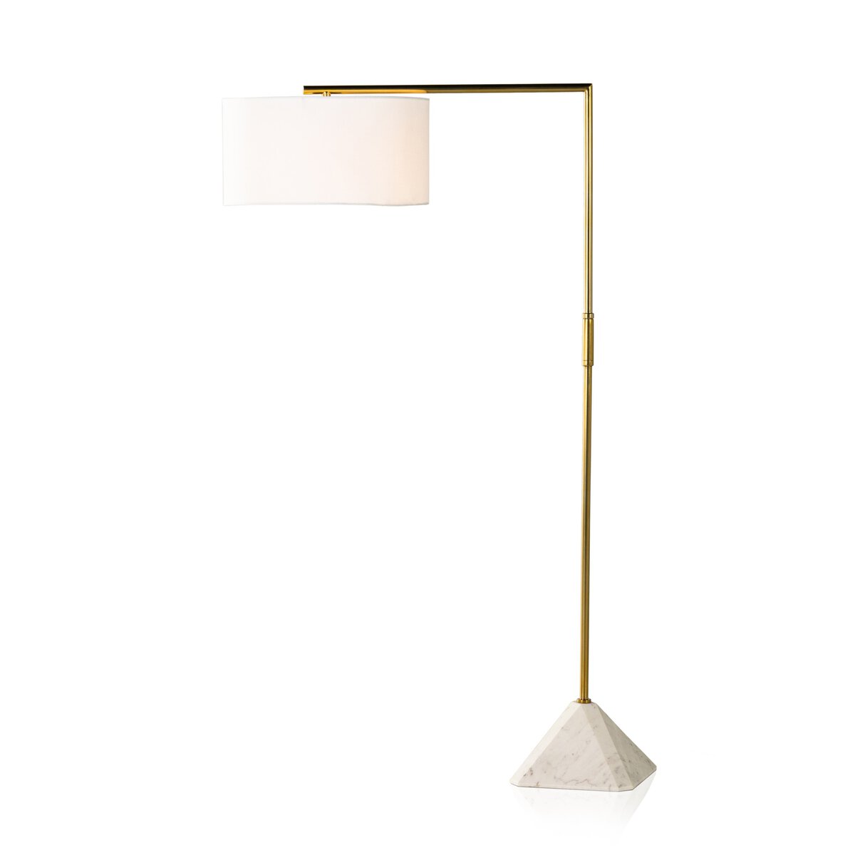 Hartford Floor Lamp White Marble Four Hands