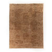 Tozi Hand Knotted Jute Rug Tozi Jute Brown Four Hands