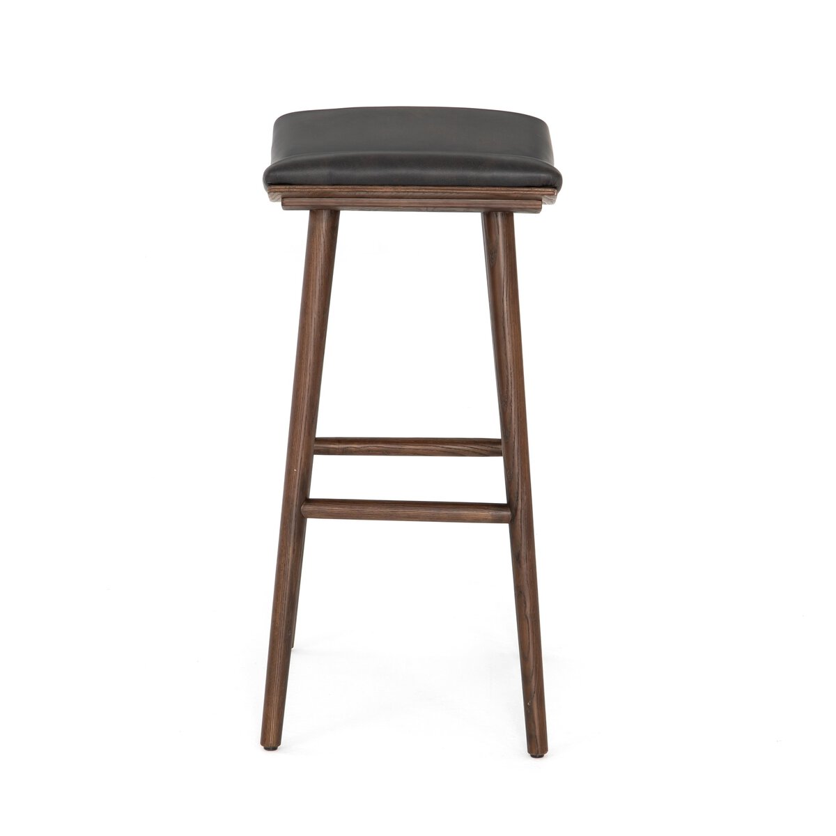 Union Bar + Counter Stool Distressed Black Four Hands