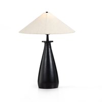 Innes Tapered Shade Table Lamp Matte Black Cast Aluminum