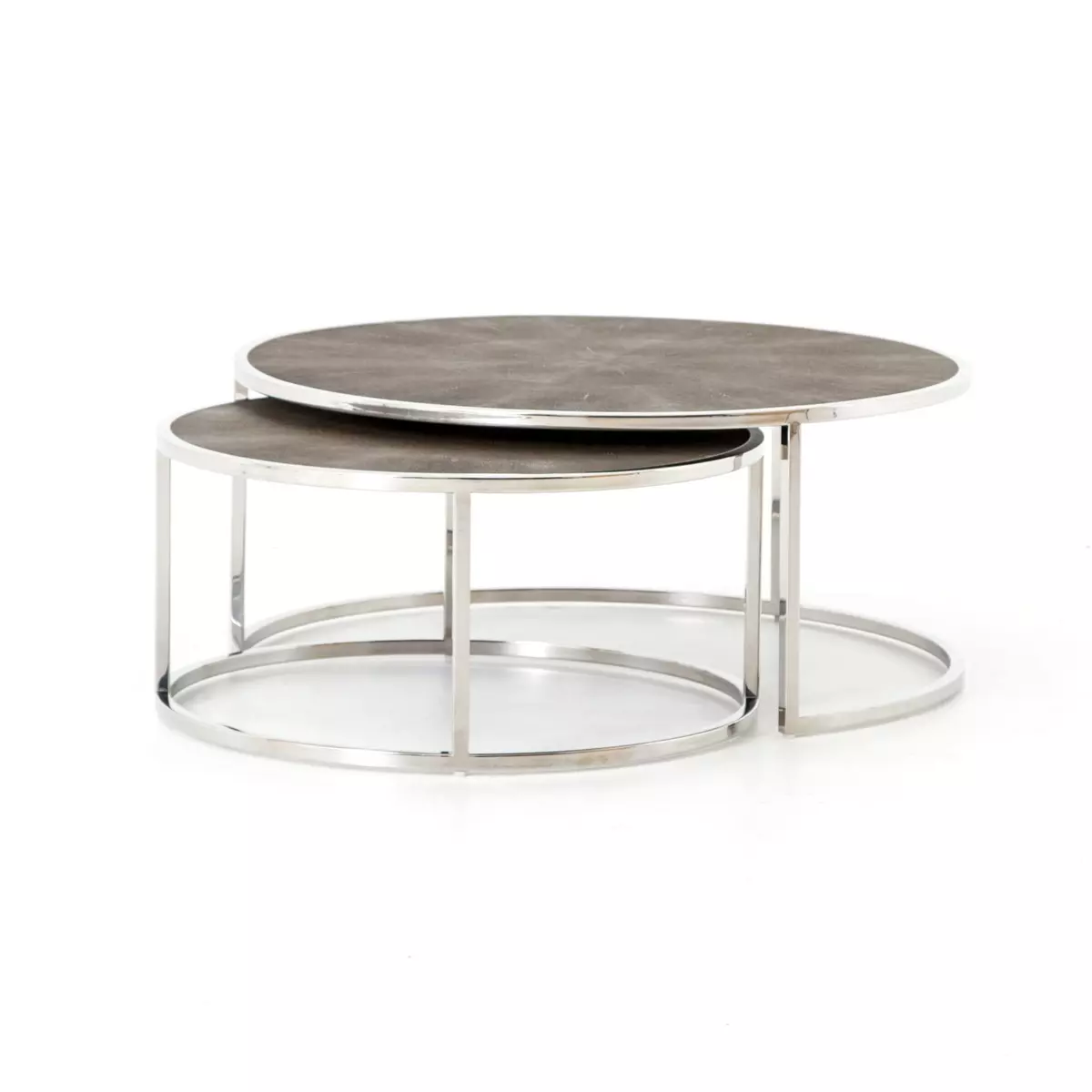 Four hands shagreen nesting shop coffee table