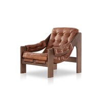 Halston Chair - Retro 70s Leather Sling Seat