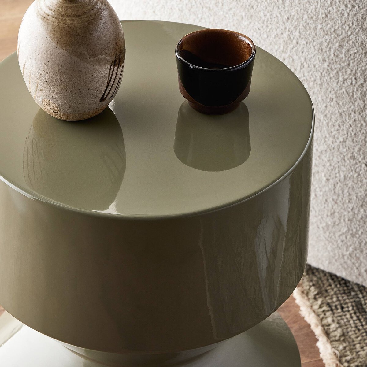 Ara End Table Moss Lacquered Concrete Four Hands Ara End Table Moss Lacquered Concrete Four Hands