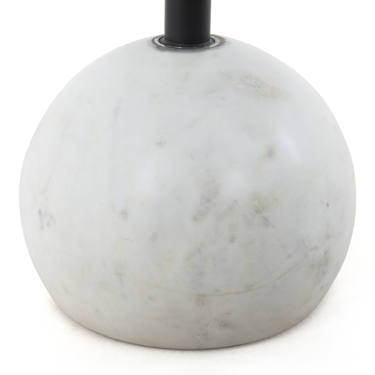 Viola Accent Table Polished White Marble Four Hands