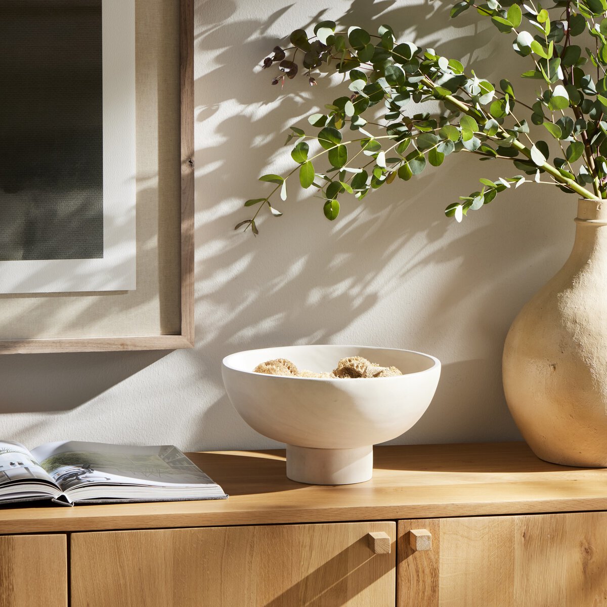 Wooden order turned pedestal bowl