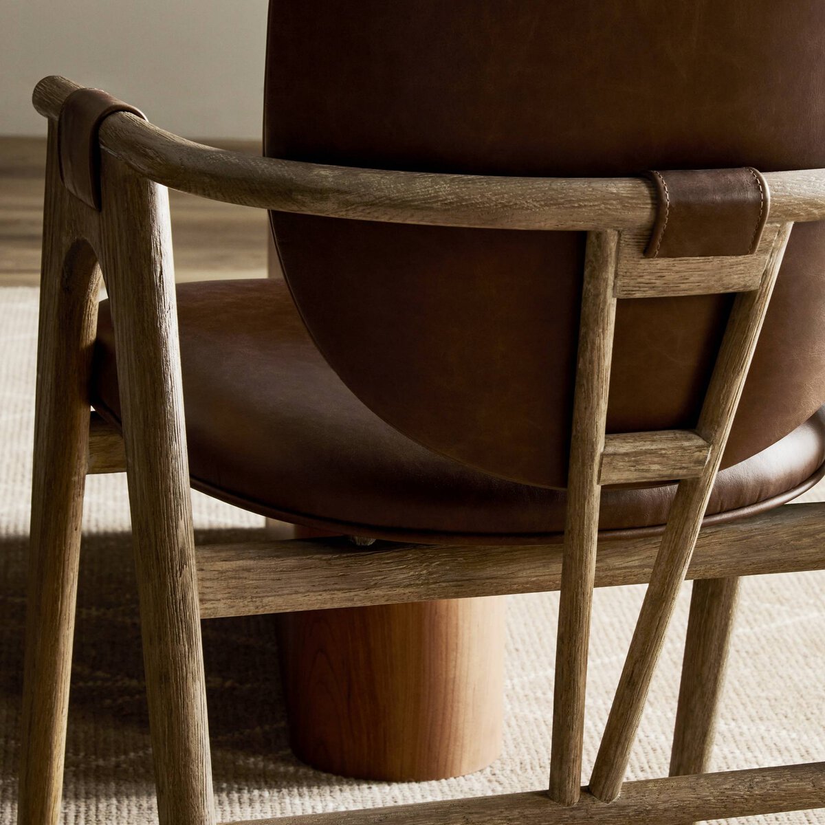 Rowanoke Dining Armchair Havana Brown Four Hands