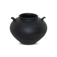 Civita Vessel Aged Black Terracotta Four Hands
