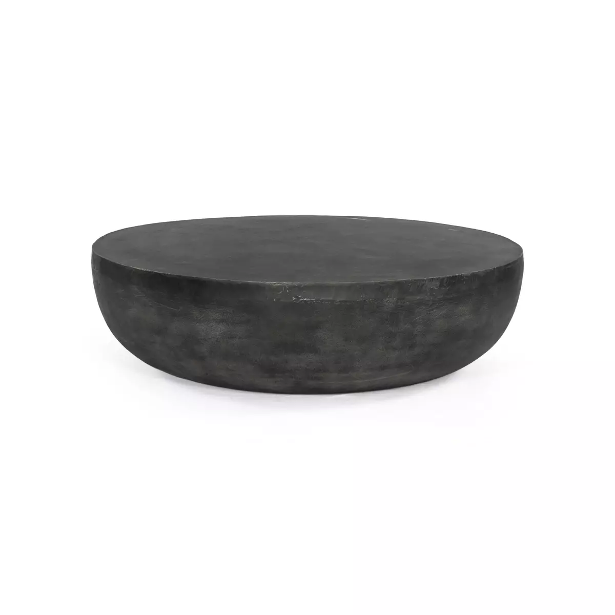 Basil outdoor round coffee table aged grey four hands