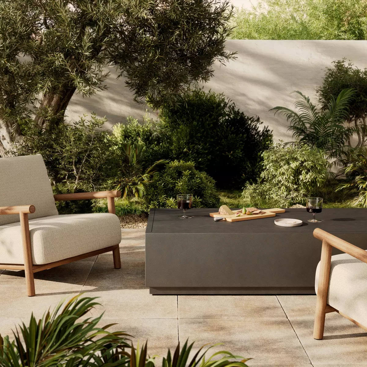 Messo Outdoor Metal Coffee Table Bronze Four Hands