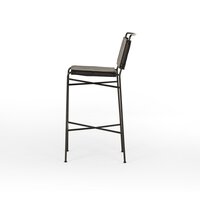 2024最新のスタイル Wharton Bar + Counter Stool Distressed Black Four Hands 靴