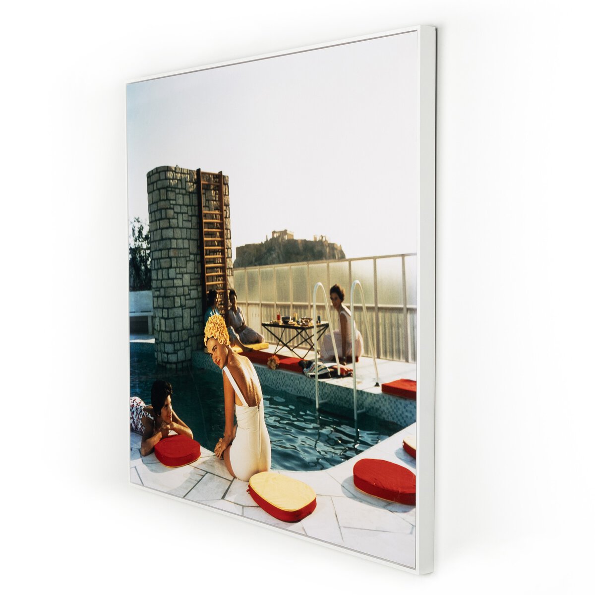Penthouse Pool by Slim Aarons White Maple Floater Four Hands
