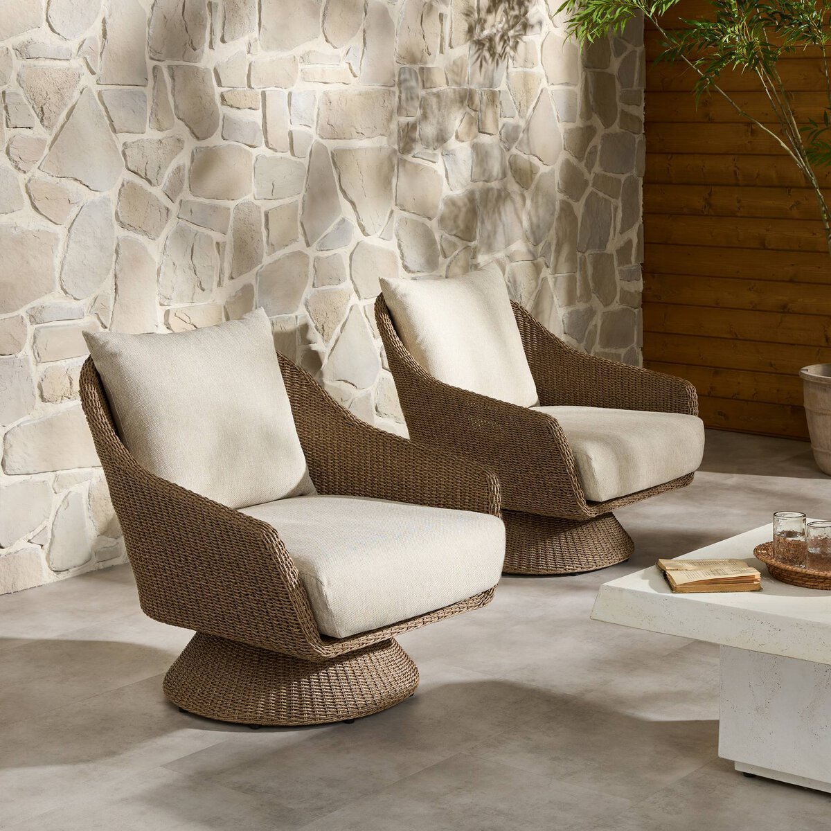 Koe Outdoor Chair Ellor Beige Four Hands