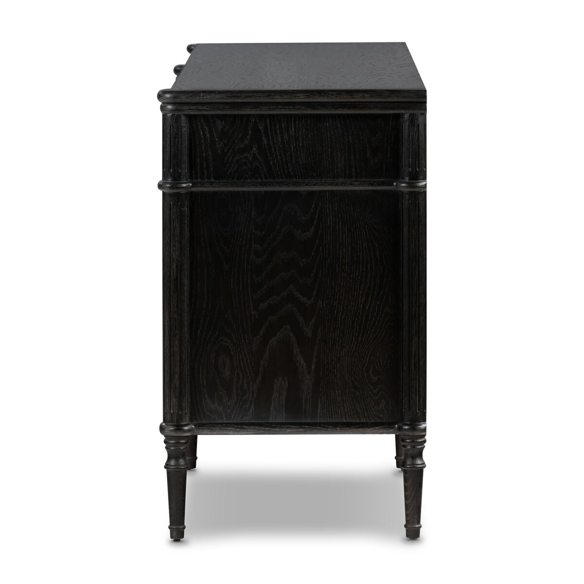 Toulouse 6 Drawer Dresser Distressed Black Oak Four Hands