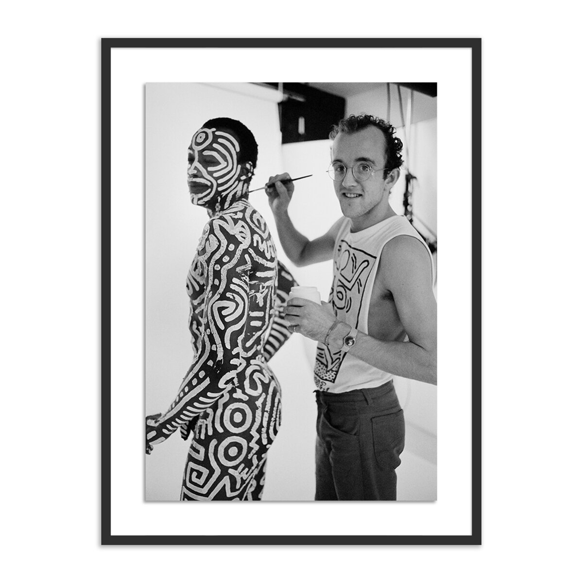 Keith Haring and Bill T. Jones by Getty Black 2.5 Maple Four Hands