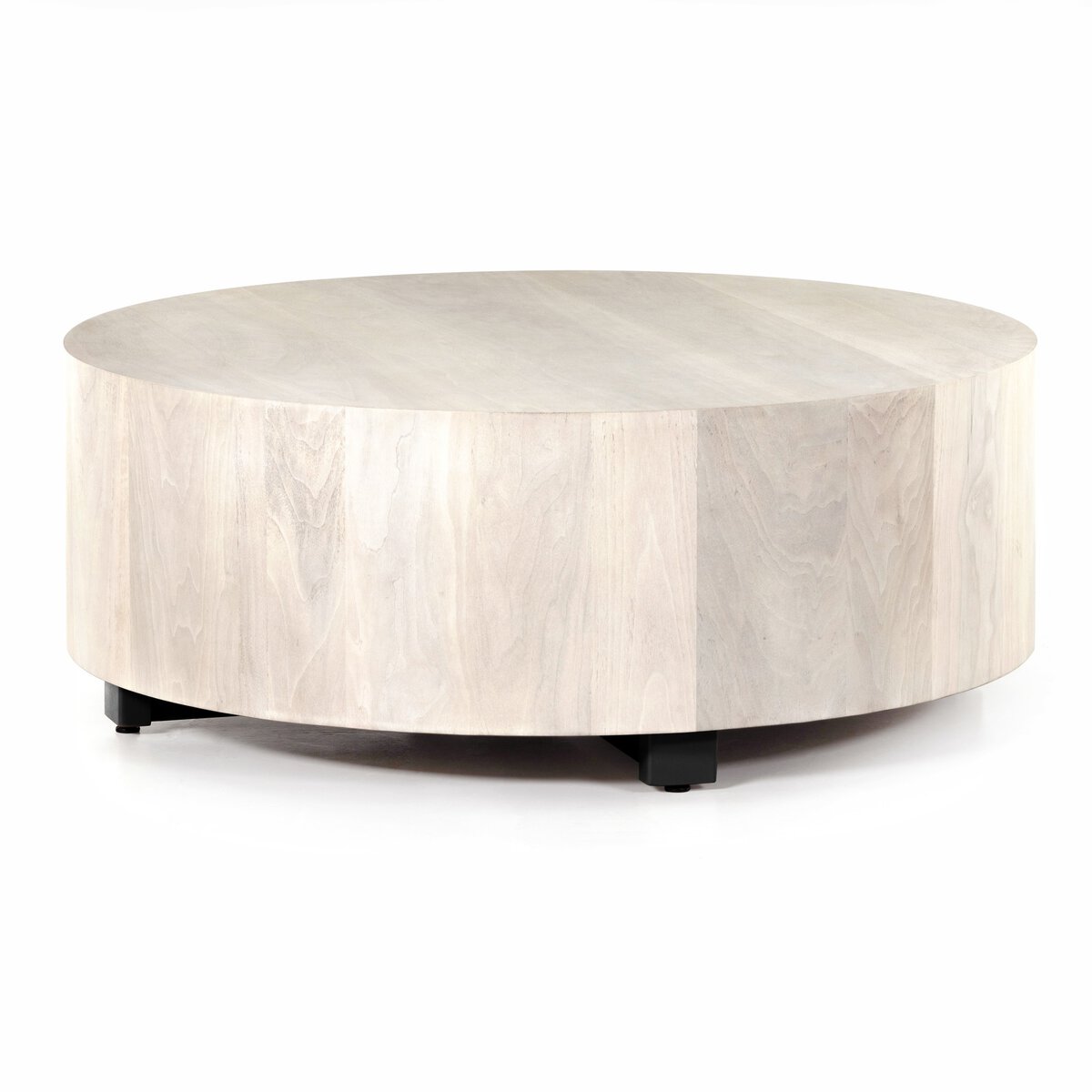 Hudson Round Coffee Table Ashen Walnut Four Hands