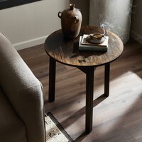 The Pimms Table Aged Brown Veneer Four Hands