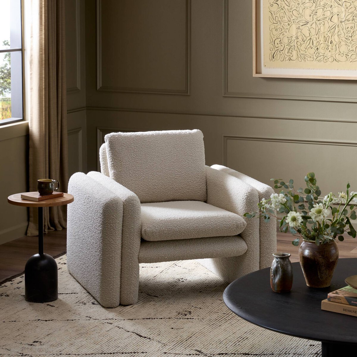 Kimora Chair Knoll Natural Four Hands Kimora Chair Knoll Natural Four Hands