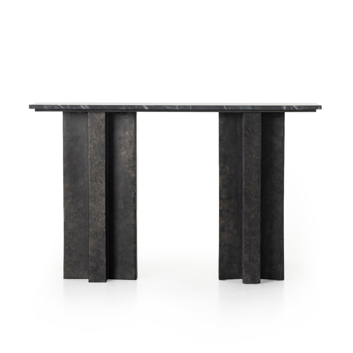 Terrell Console Table Black Marble Four Hands