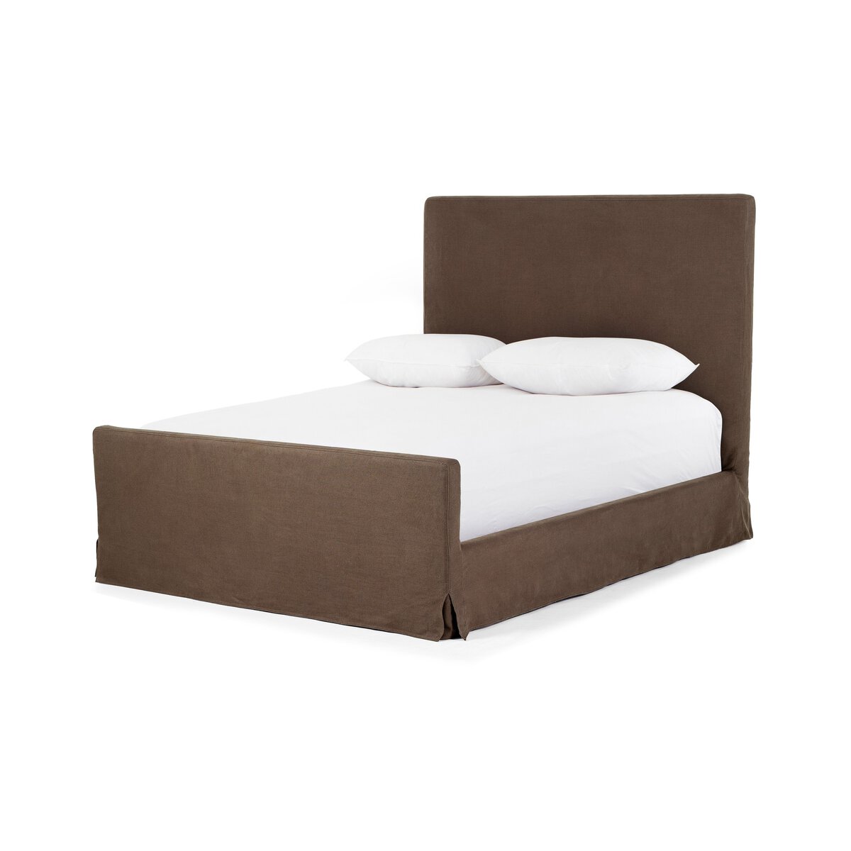 Daphne Slipcover Bed Brussels Coffee Four Hands