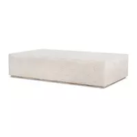 Otero Rectangular Outdoor Coffee Table Matte White Four Hands