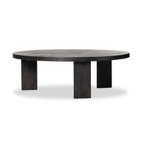 ★★Adairs★★ 3S Cali Tea Black JJ0908 Mesa Round Coffee Table Ebony Parawood Four Hands