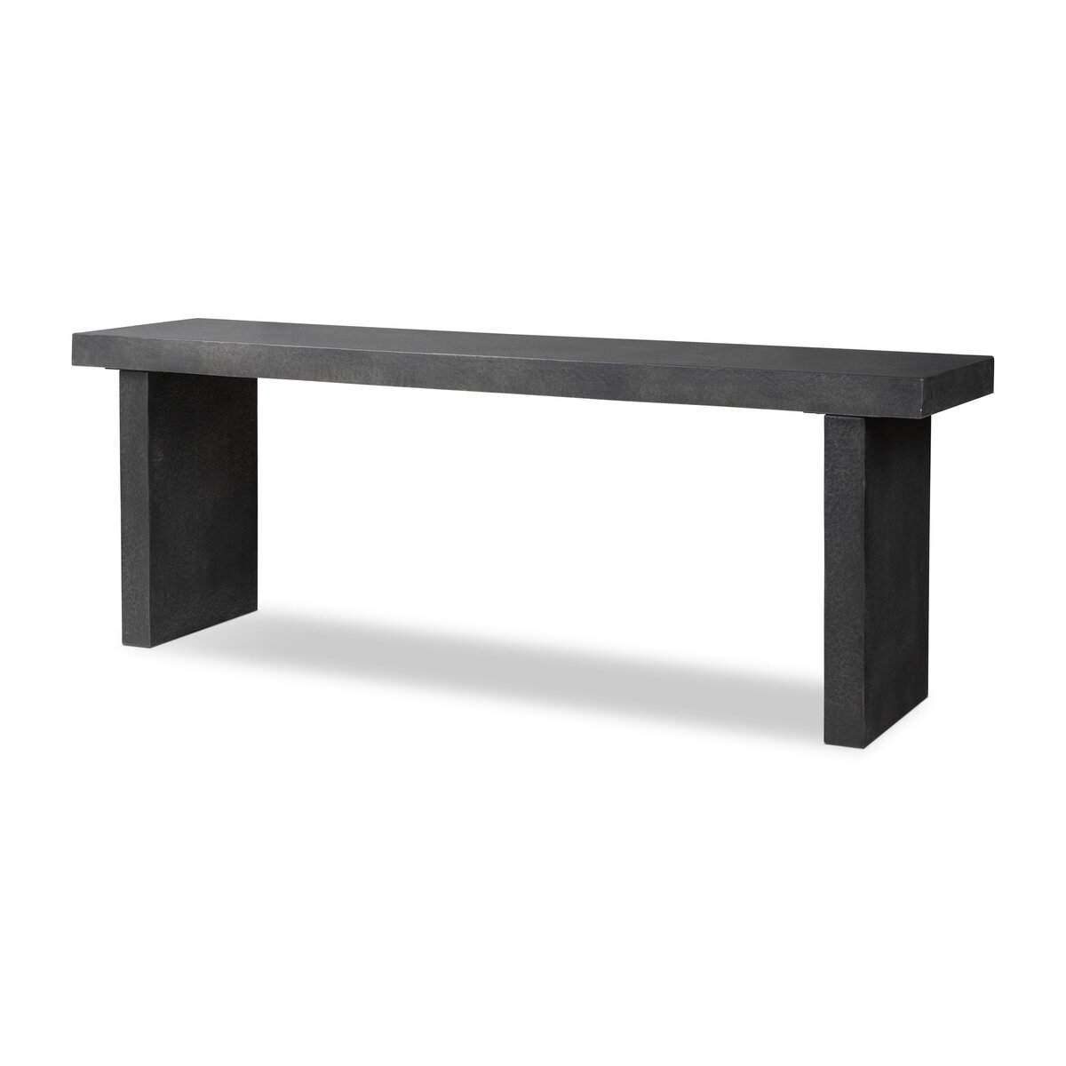 Huesca Outdoor Console Table Distressed Graphite Concrete