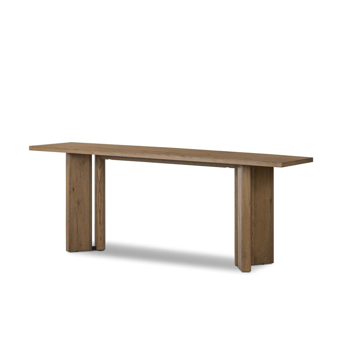 Huxley Console Table Rubbed Light Oak Veneer Four Hands