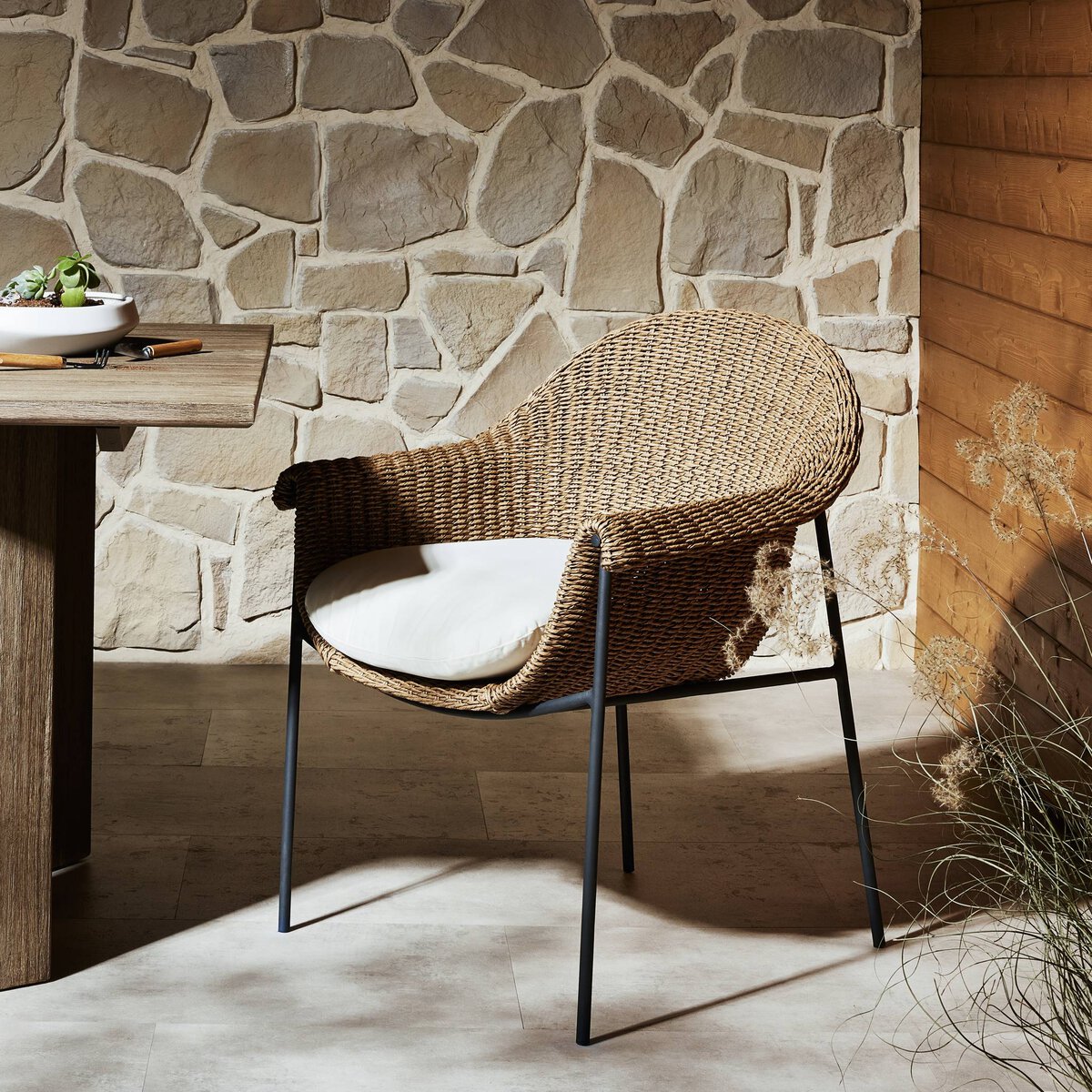 Suerte Outdoor Dining Chair Arashi Salt Four Hands