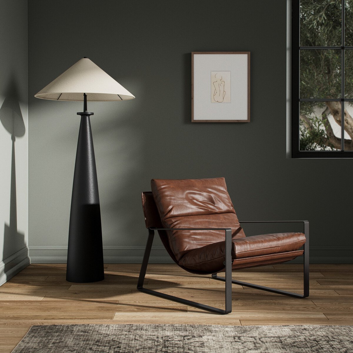 Emmett Sling Chair Dakota Tobacco Four Hands