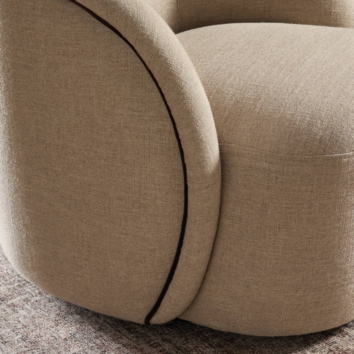 Creyente Pierregina Lucirveil 2箱4個 Everly 2-Piece Sectional Irving Taupe Four Hands